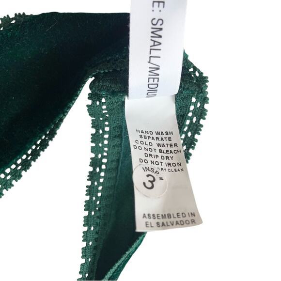 Vintage y2k On Gossamer Green Velvet Thong Panties 2005 Collection RARE S/M - Picture 4 of 10
